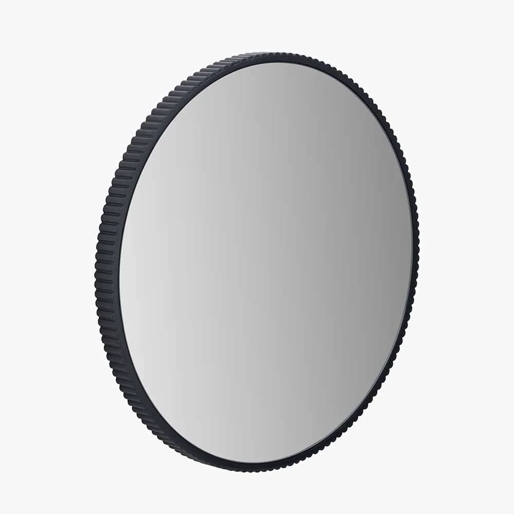 Black-Metal-Textured-Edged-Round-Wall-Mirror-5