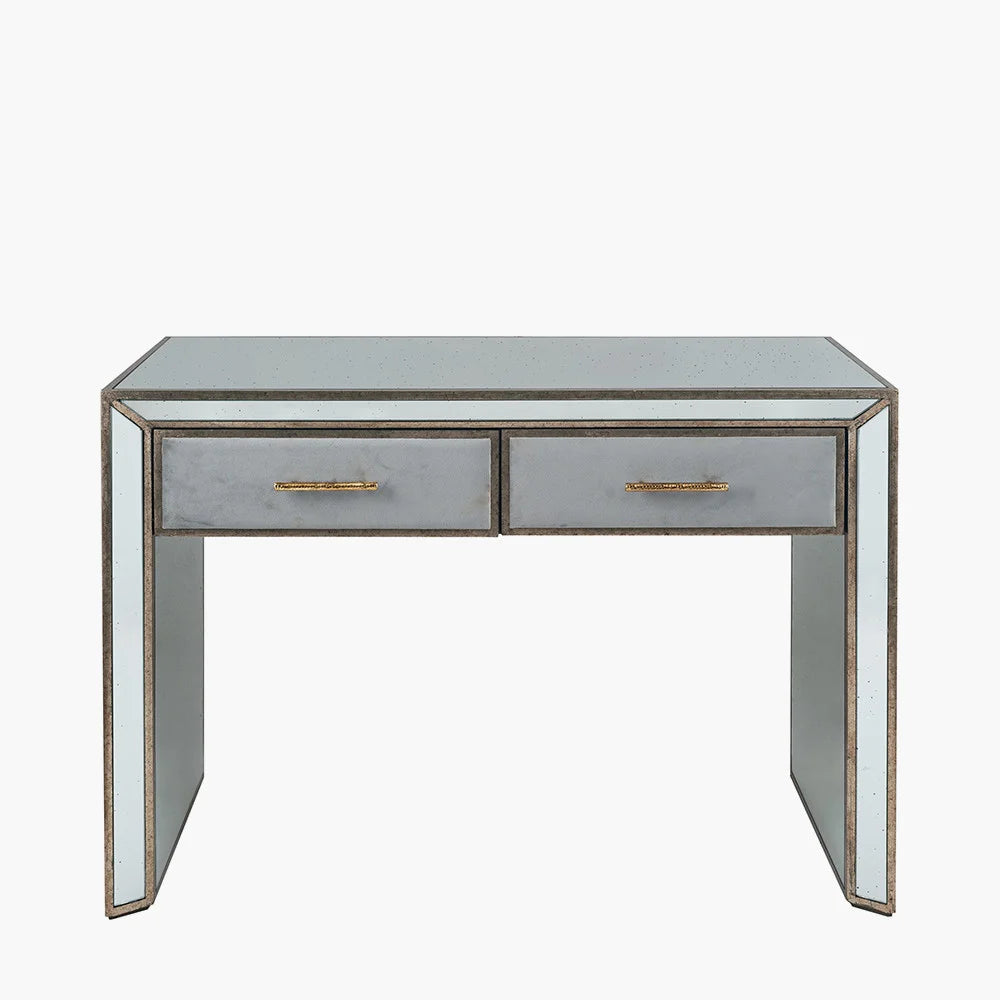 Brindisi-Grey-Velvet-Antique-Metal-and-Mirror-Console-Table-3