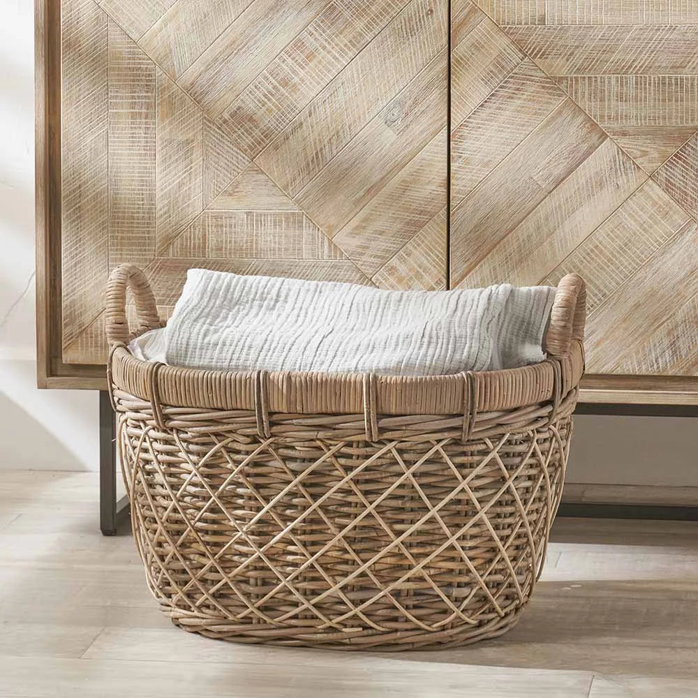 Brown-Rattan-Oval-Handled-Laundry-Basket