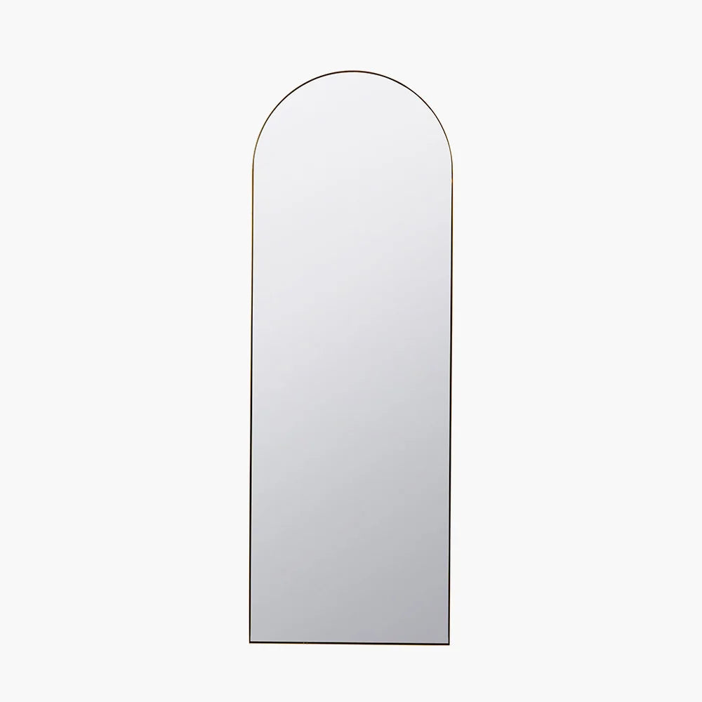 Brushed-Gold-Metal-Slim-Frame-Arch-Floor-Mirror-2