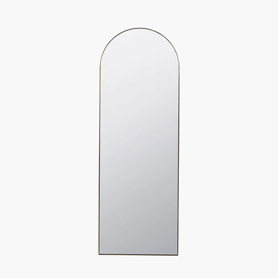 Brushed-Gold-Metal-Slim-Frame-Arch-Floor-Mirror-2