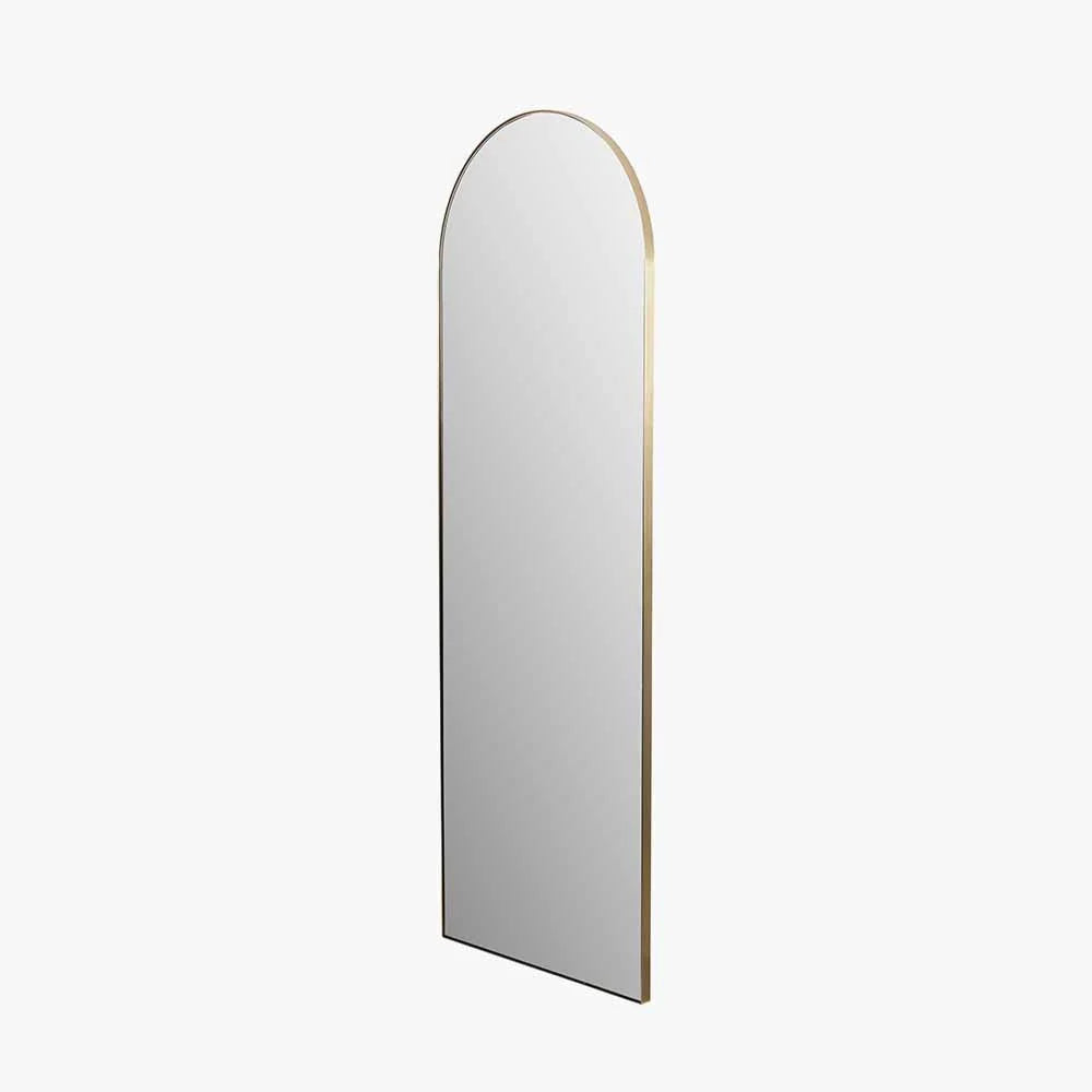 Brushed-Gold-Metal-Slim-Frame-Arch-Floor-Mirror-4