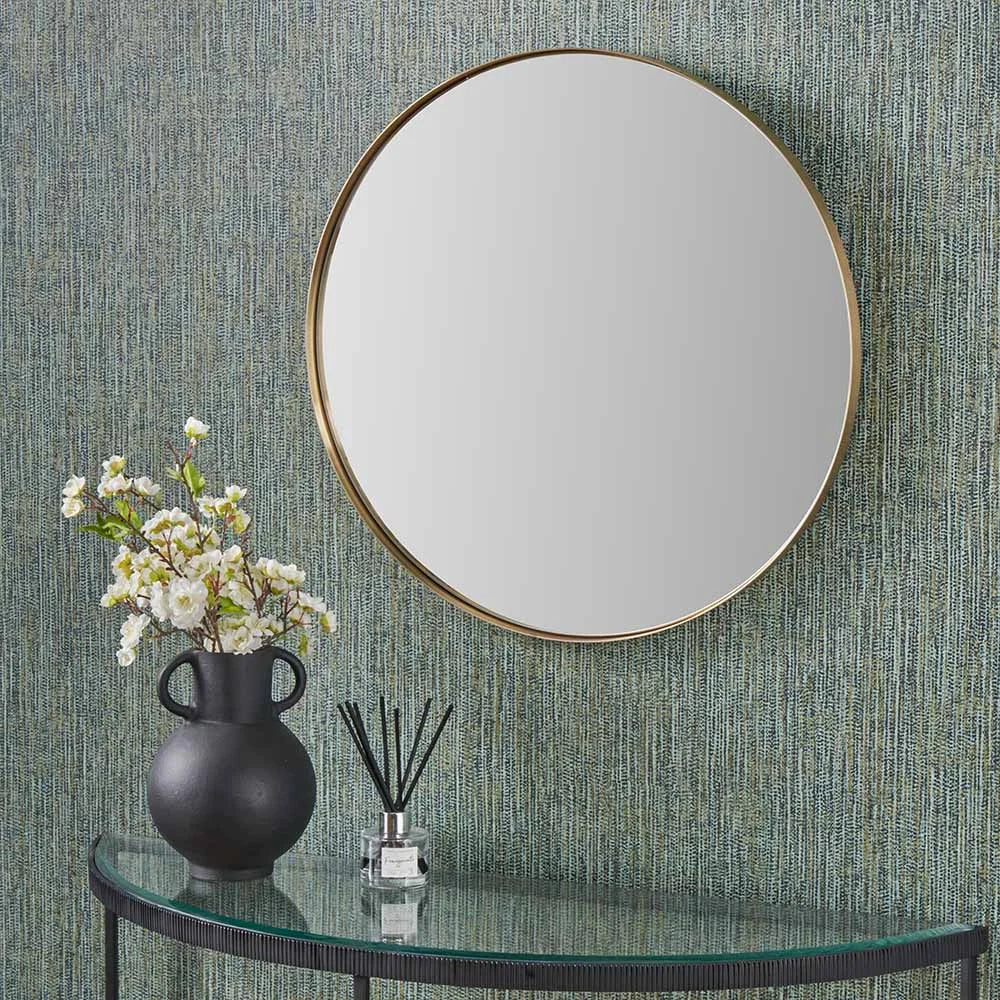 Brushed-Gold-Metal-Slim-Frame-Round-Wall-Mirror-Medium