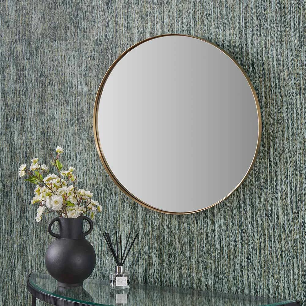 Brushed-Gold-Metal-Slim-Frame-Round-Wall-Mirror-Small