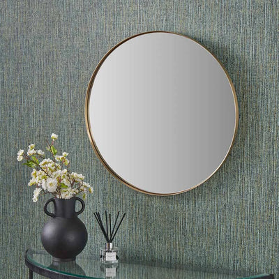 Brushed-Gold-Metal-Slim-Frame-Round-Wall-Mirror-Small