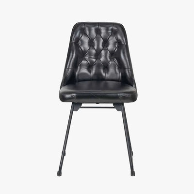 Camillo-Ash-Black-Leather-and-Black-Metal-Diamond-Back-Dining-Chair-3