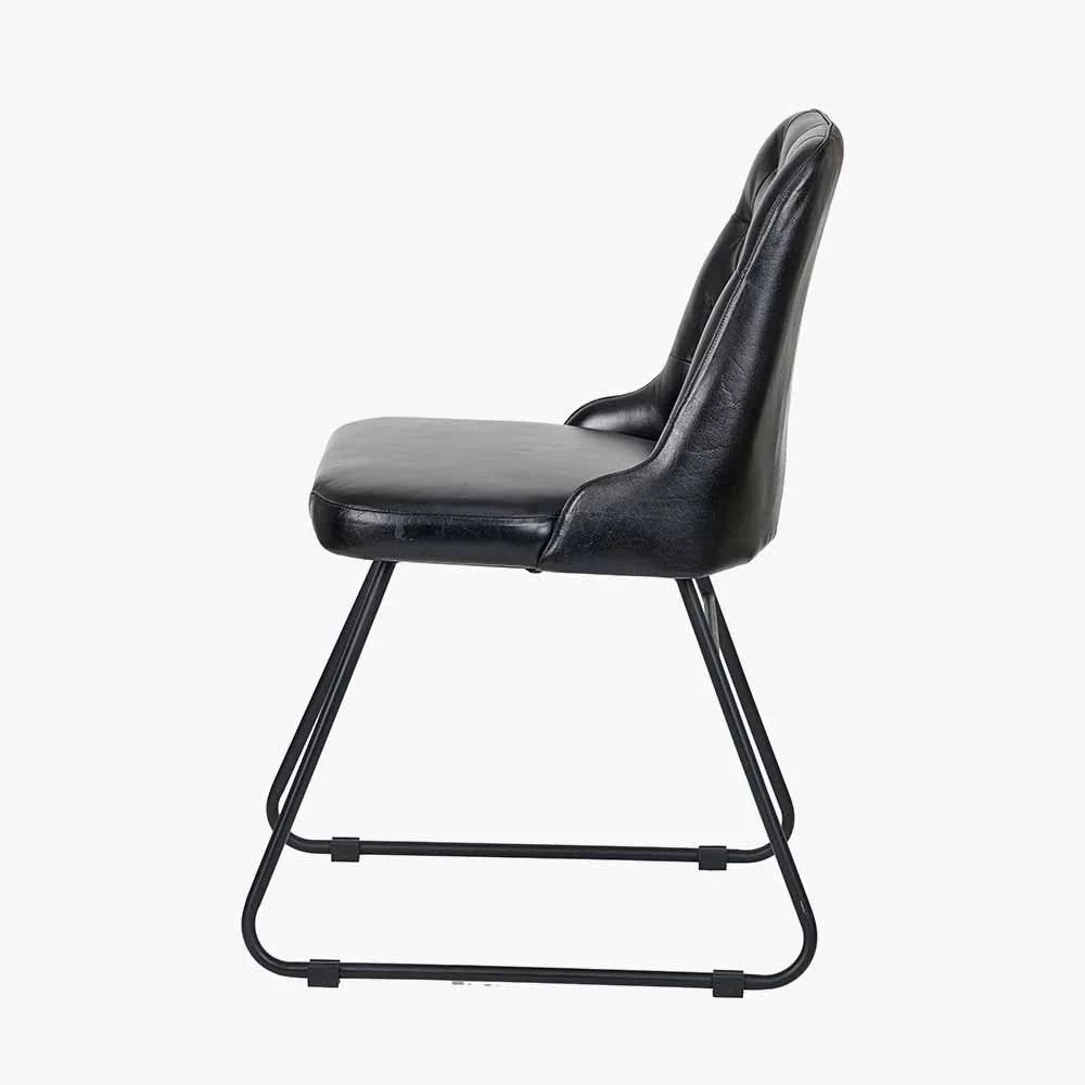 Camillo-Ash-Black-Leather-and-Black-Metal-Diamond-Back-Dining-Chair-5