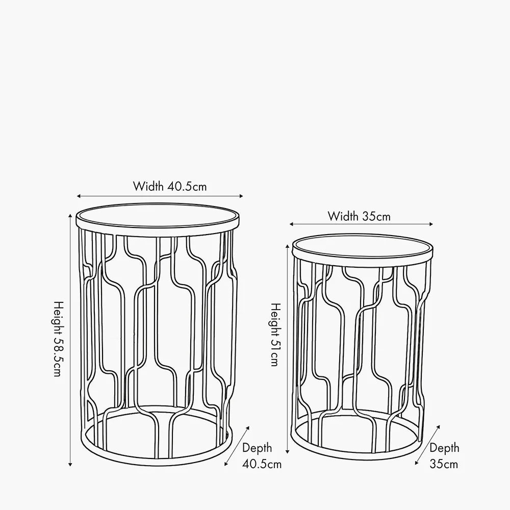 Caprisse-Set-of-2-Mirrored-Glass-and-Graphite-Metal-Side-Tables_2