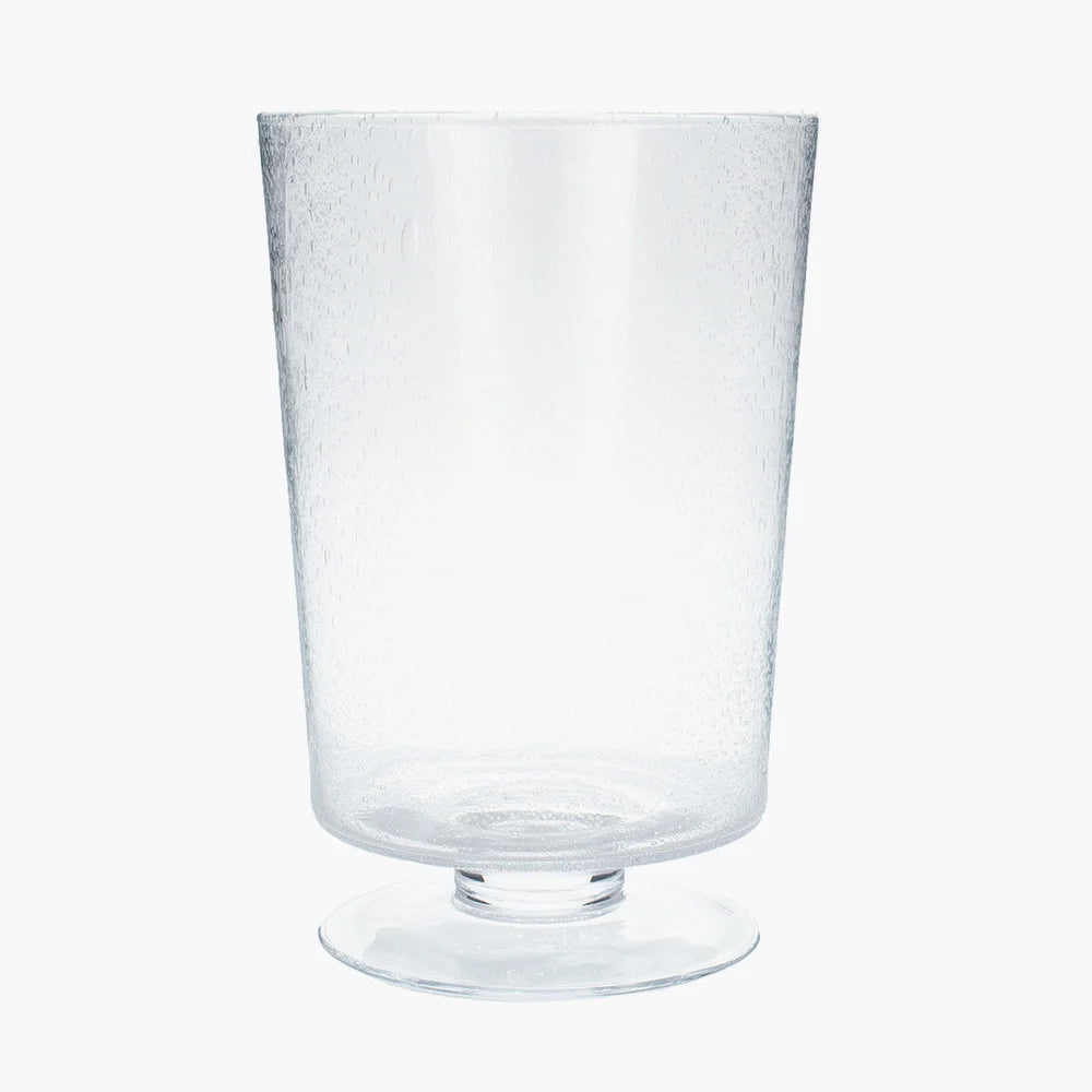 Clear-Bubble-Glass-Leon-Vase-Small