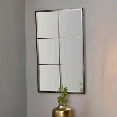 Dark-Grey-Metal-6-Section-Rectangular-Wall-Mirror_5