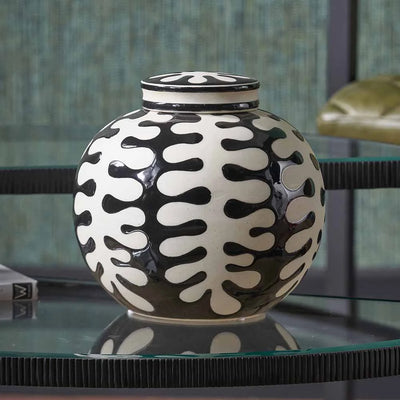 Elkorn-Black-and-White-Ceramic-Coral-Design-Lidded-Ginger-Jar_1