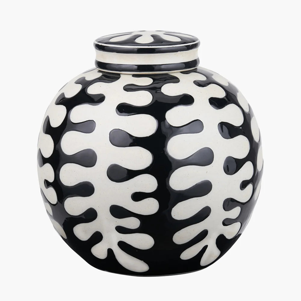 Elkorn-Black-and-White-Ceramic-Coral-Design-Lidded-Ginger-Jar_8