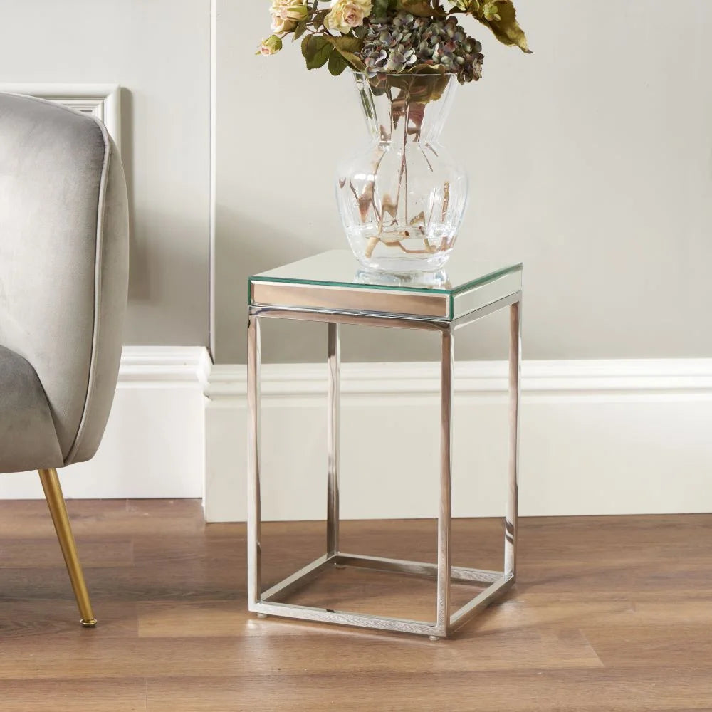 Elysee-Mirrored-Glass-and-Silver-Metal-Small-Square-Side-Table_1