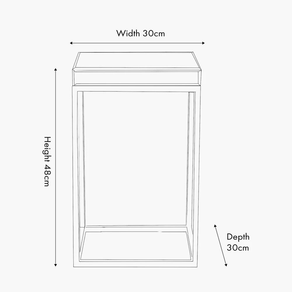 Elysee-Mirrored-Glass-and-Silver-Metal-Small-Square-Side-Table_2