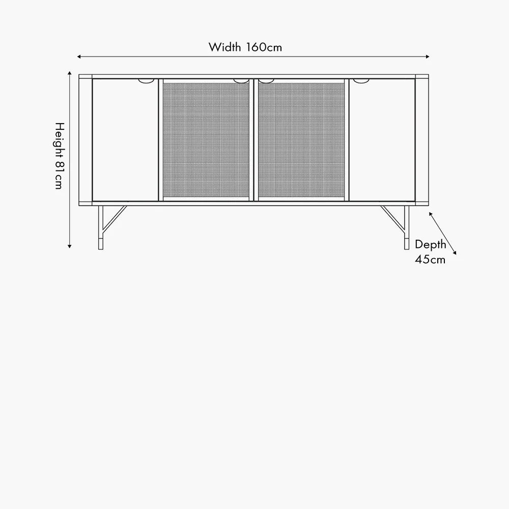 Fiji-Black-Acacia-Wood-and-Natural-Rattan-4-Door-Sideboard_2