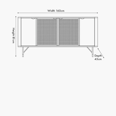 Fiji-Black-Acacia-Wood-and-Natural-Rattan-4-Door-Sideboard_2