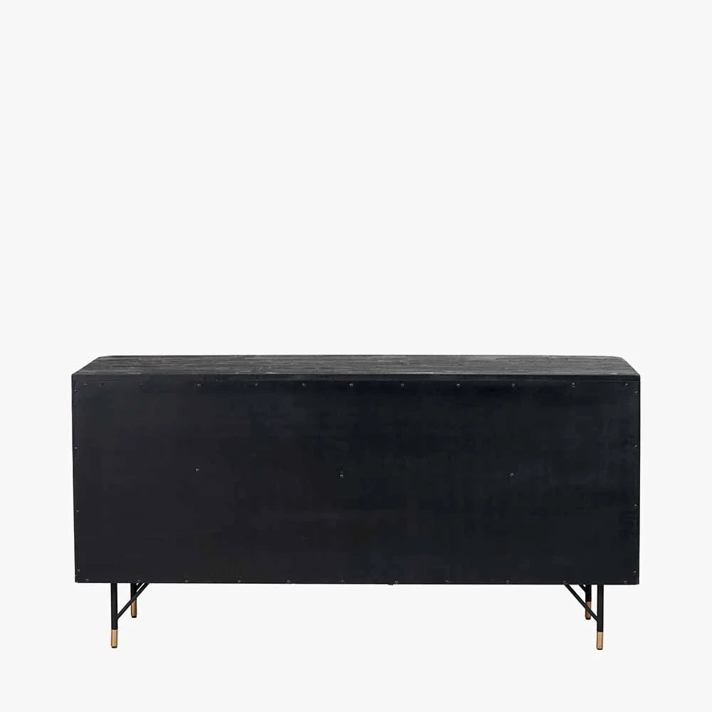 Fiji-Black-Acacia-Wood-and-Natural-Rattan-4-Door-Sideboard_5