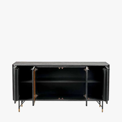 Fiji-Black-Acacia-Wood-and-Natural-Rattan-4-Door-Sideboard_7