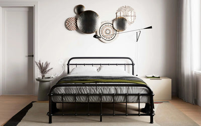 Flair-Compton-Black-Metal-Bed-double-footboard_2