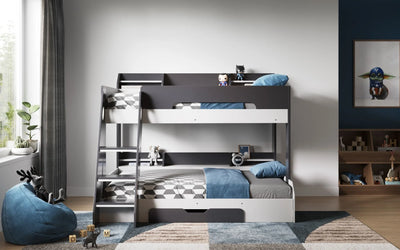 Flair-Flick-Triple-Bunk-Bed-Grey-with-Storage