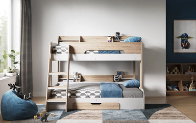 Flair-Flick-Triple-Bunk-Bed-Oak-with-Storage-3