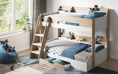 Flair-Flick-Triple-Bunk-Bed-Oak-with-Storage