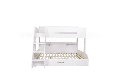 Flair-Flick-Triple-Bunk-Bed-White-with-Storage-Front-View