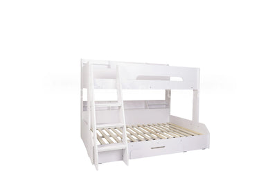 Flair-Flick-Triple-Bunk-Bed-White-with-Storage-Side-View