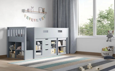 Flair-Grey-Charlie-Mid-Sleeper-Cabin-Bed-Set-Side-View