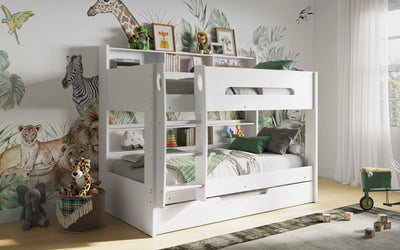 Flair-Interstellar-Bunk-Bed-White-with-Optional-Trundle-AngledView-4