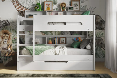 Flair-Interstellar-Bunk-Bed-White-with-Optional-Trundle-Front-View
