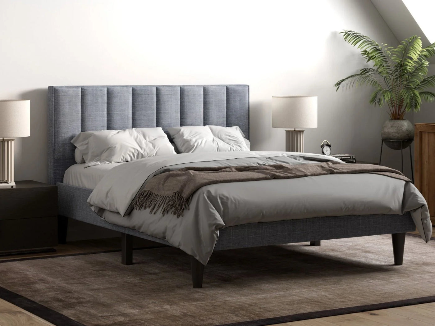 Flair-Riverside-Linen-Fabric-Bed-Grey-3