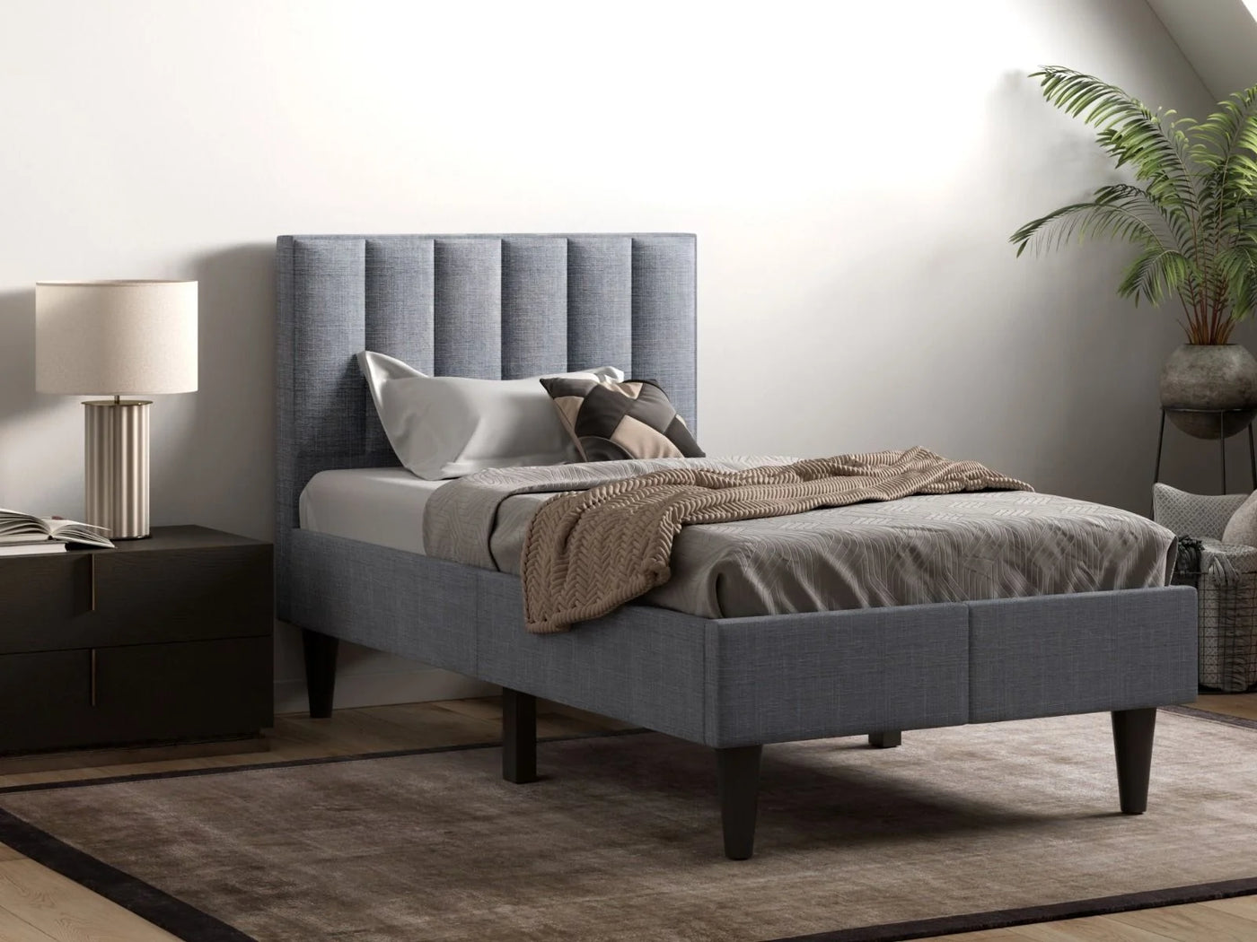 Flair-Riverside-Linen-Fabric-Bed-Grey