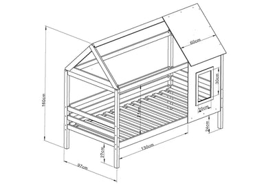 Flair-White-Wooden-Nature-Treehouse-Bed-Dimensions