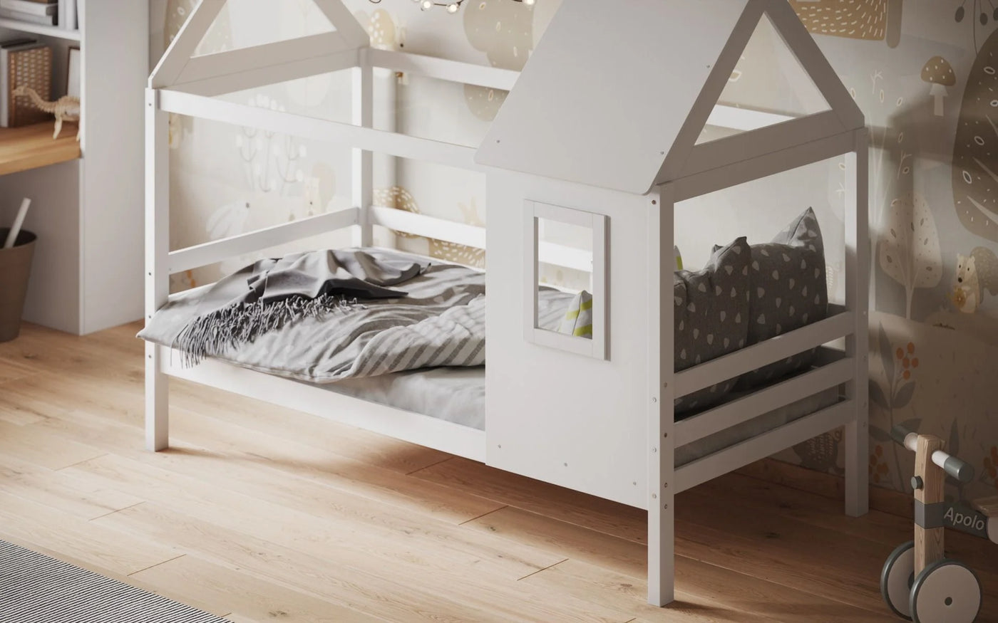 Flair-White-Wooden-Nature-Treehouse-Bed