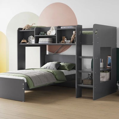 Flair-Wizard-L-Shaped-Bunk-Bed-Grey