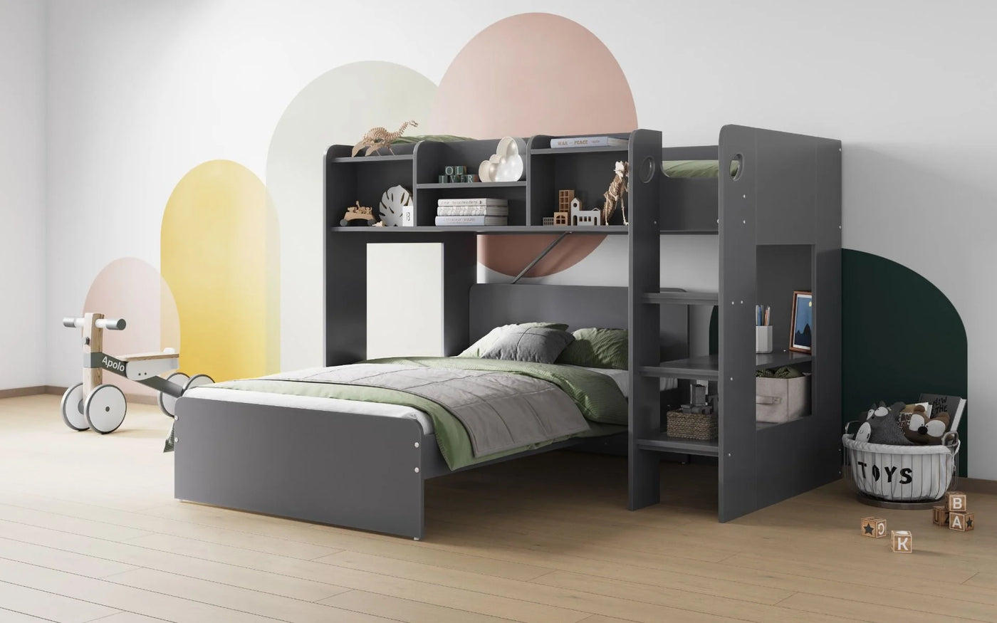 Flair-Wizard-L-Shaped-Triple-Bunk-Bed-in-Grey-2