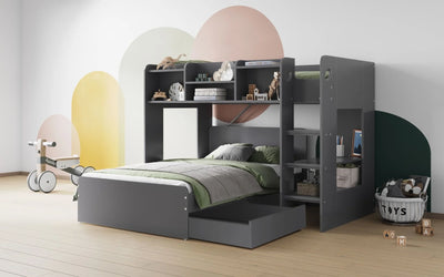 Flair-Wizard-L-Shaped-Triple-Bunk-Bed-in-Grey