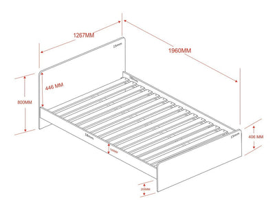 Flair-Wizard-Small-Double-White-Bed-Frame-Dimensions