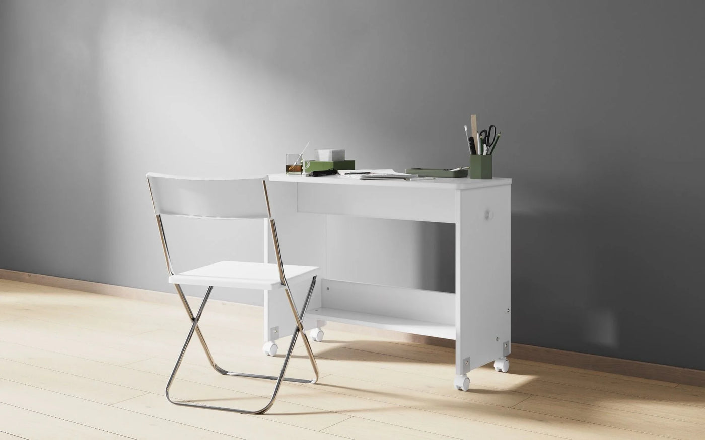 Flair-Wizard-White-Pullout-Desk