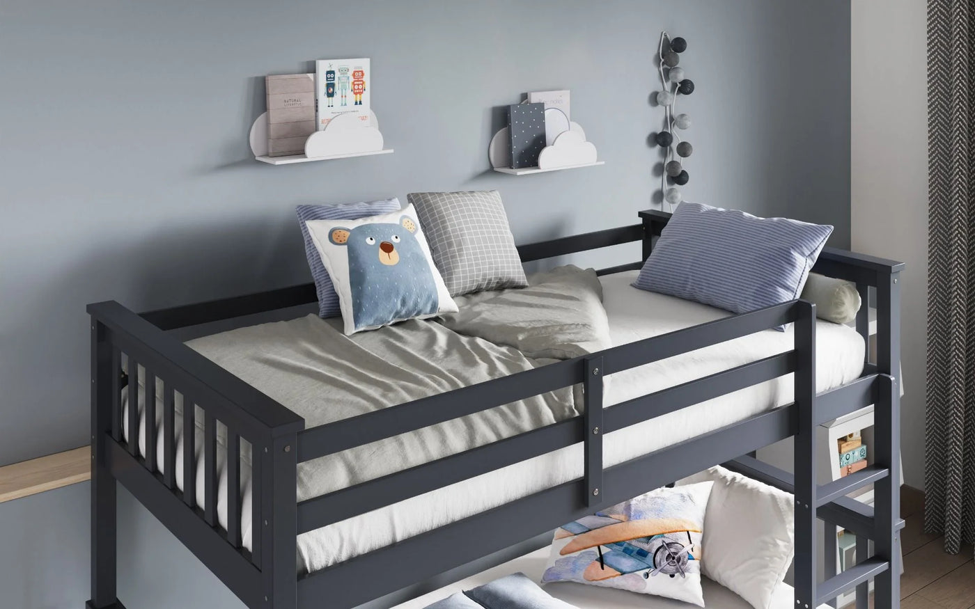 Flair-Wooden-Zoom-Detachable-Bunk-Bed-with-Trundle-Grey-5