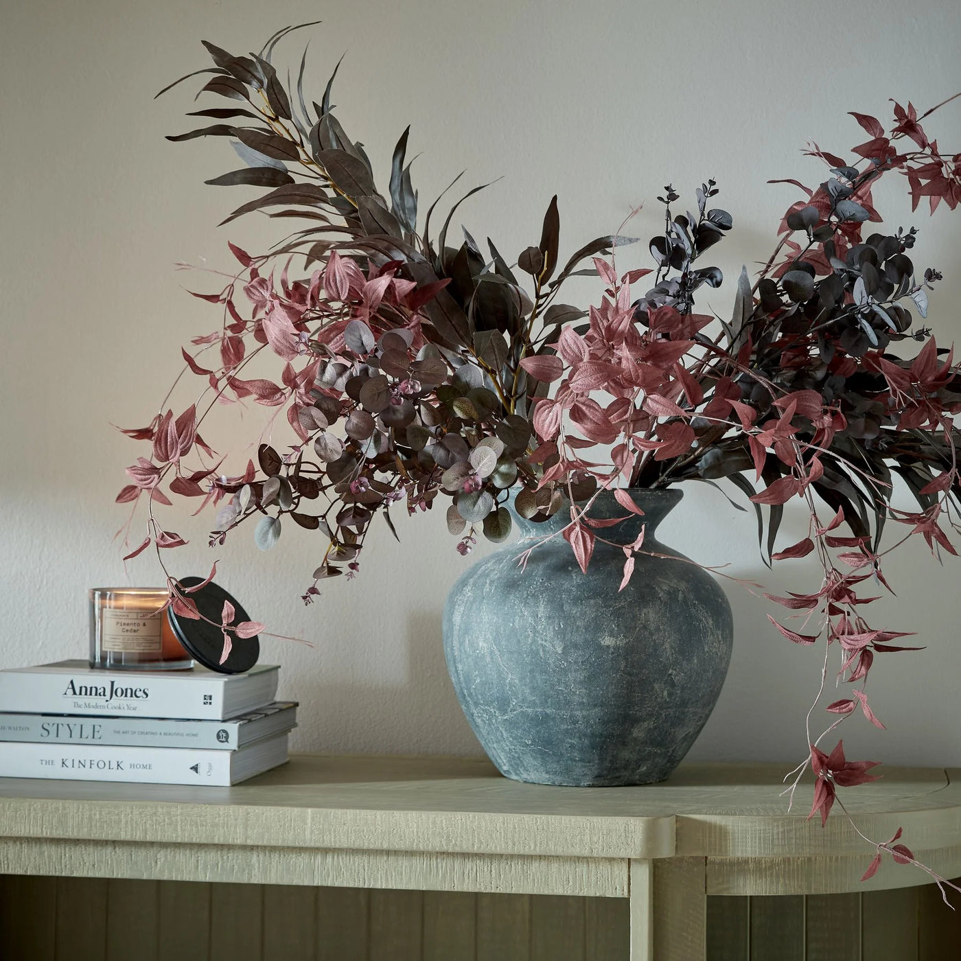 Hill-Interiors-Jewel-Toned-Burgundy-Eucalyptus-Foliage_1