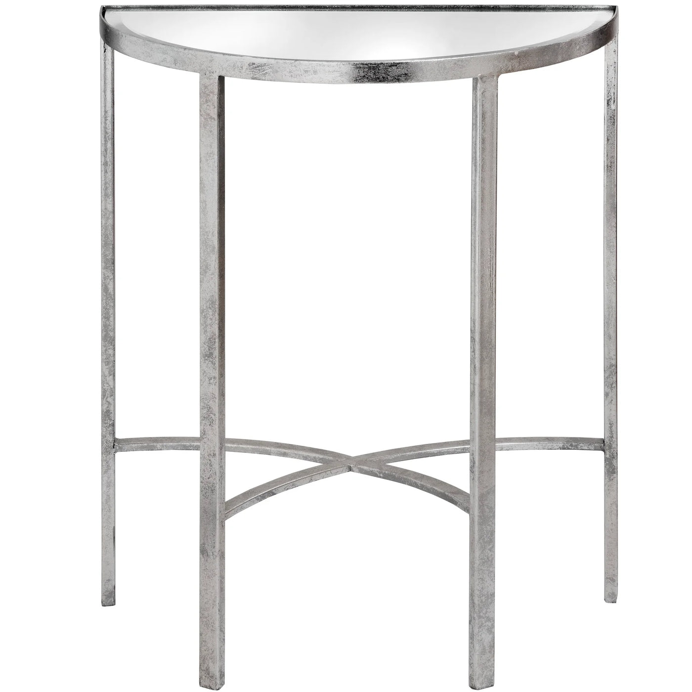 Hill-Interiors-Mirrored-Silver-Half-Moon-Table-With-Cross-Detail_1