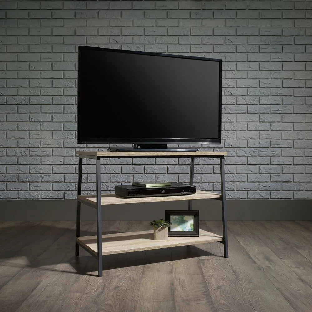 Industrial-Style-TV-Stand-Trestle-Shelf