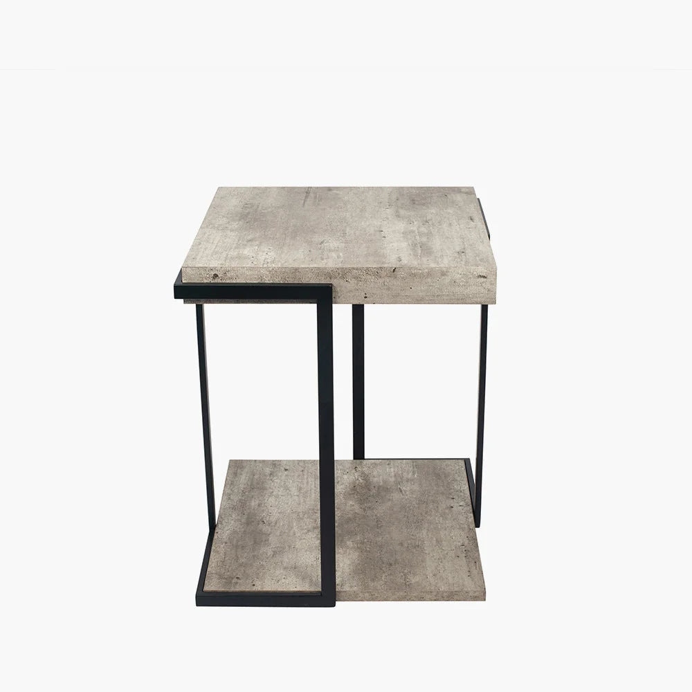 Jersey-Concrete-Effect-Wood-Veneer-and-Black-Metal-Side-Table_4