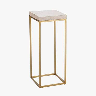 Madison-Beige-Granite-and-Burnished-Gold-Metal-Tall-Square-Side-Table_7