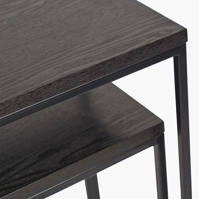 Mashiko-Set-of-2-Black-Ash-Veneer-and-Black-Metal-Console-Tables_4