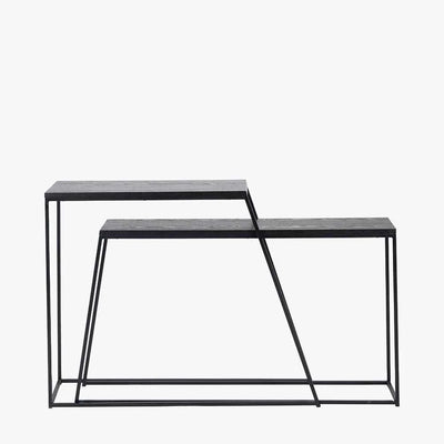 Mashiko-Set-of-2-Black-Ash-Veneer-and-Black-Metal-Console-Tables_5