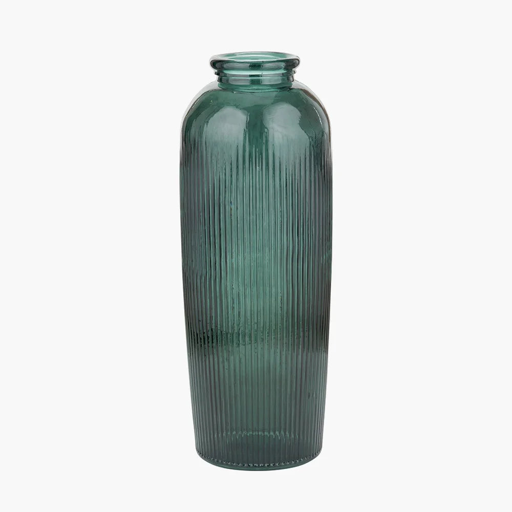 Sea-Green-Recycled-Glass-Ribbed-Vase-Tall_7