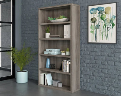 Teknik-Office-Affiliate-5-Shelf-Bookcase-in-a-Hudson-Elm-Effect-Finish_1